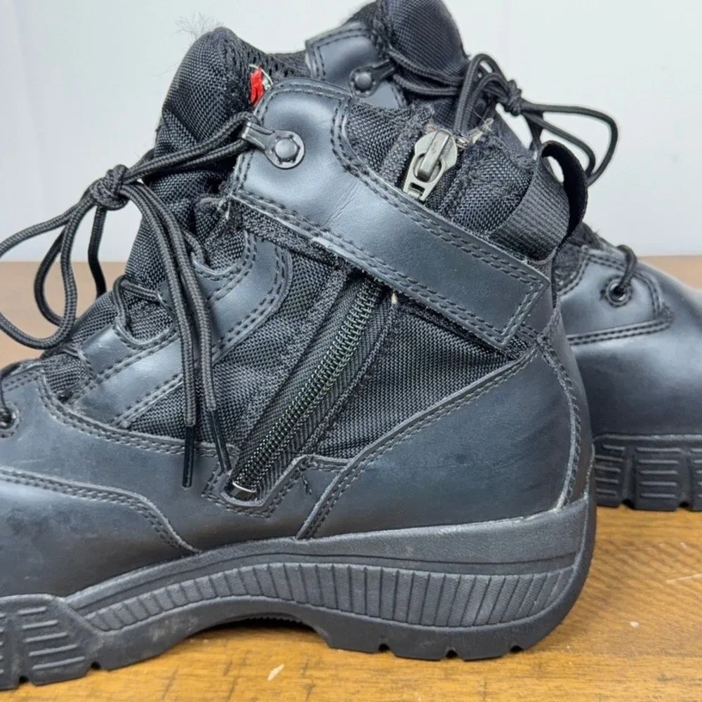 Timberland‎ PRO Boots Mens 10 Black Valor Duty Side Zip Tactical Waterproof Work